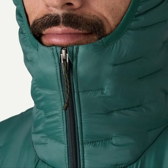 $329💚RARE💙 Patagonia Micro Puff Hoody Jacket Mens Sea Blue - Picture 12 of 12